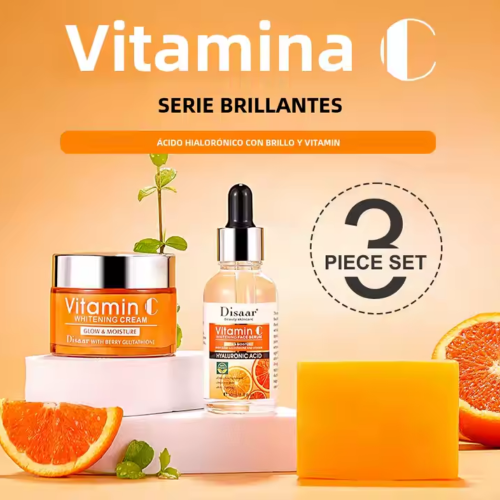 SET DE VITAMINA C PARA BLANQUEAR EL CUIDADO DE LA PIEL